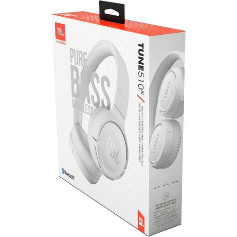 Wholesale-JBL Tune 510BT Wireless On-Ear Headphones White-Headphone-JBL-Tune510BT-white-Electro Vision Inc