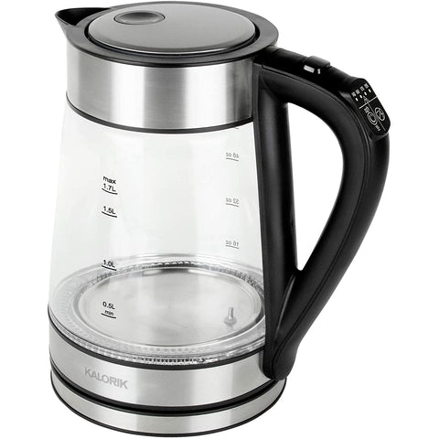 Wholesale-Kalorik JK45907 Digital Rapid Glass Kettle 1.7L-Electric Kettles-Electro Vision Inc