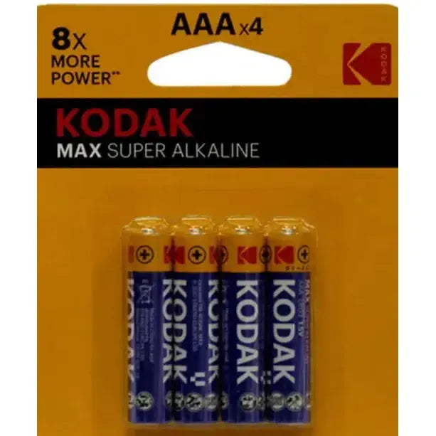 Wholesale-KODAK MAX ALKALINE AAA 4- PACK BLISTER-battery-Electro Vision Inc