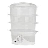 Wholesale-Kalorik DG33761 9 Quart 3-Tier Food Steamer, White-Food Steamers-Electro Vision Inc