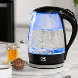 Wholesale-Kalorik JK42458 Black Cordless Glass Water Kettle 1.7L-Electric Kettles-Electro Vision Inc