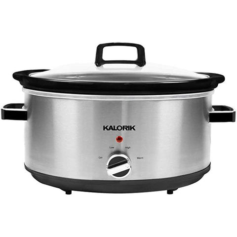 Wholesale-Kalorik SC47493SS 6.5 qt Slow Cooker, Stainless-Slow Cookers-Electro Vision Inc