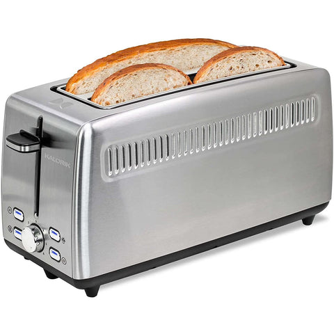 Wholesale-Kalorik TO47404 4-Slice Long Slot Toaster, Stainless Steel-Toaster-Electro Vision Inc