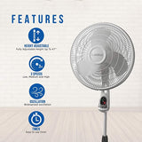 Wholesale-Lasko 1646 Remote Control Stand Fan White - 16"-Fans-Electro Vision Inc