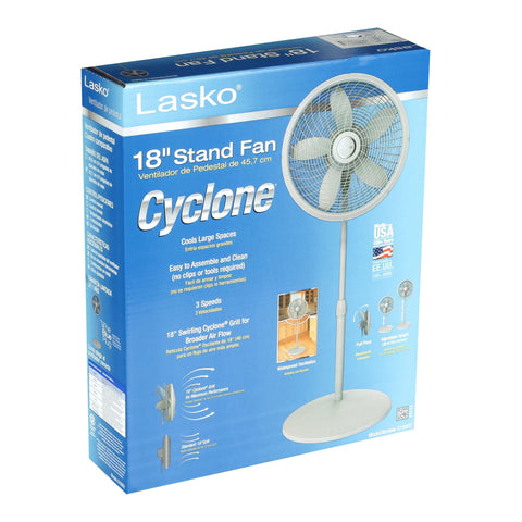 Wholesale-Lasko S18902 18" Fan Grey-Fans-Electro Vision Inc