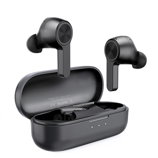 Wholesale-Letscom T19 True Wireless Earbuds Black-Headphones-Electro Vision Inc