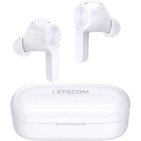 Wholesale-Letscom T19 True Wireless Earbuds White-Headphones-Electro Vision Inc