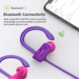 Wholesale-Letscom U8L Bluetooth Earbuds w Mic and Carrying Case - Pink / Purple-Headphones-Electro Vision Inc