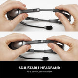 Wholesale-Logitech Wired Stereo Headset H111 - Gray, Model:981-000612-Headsets-Electro Vision Inc