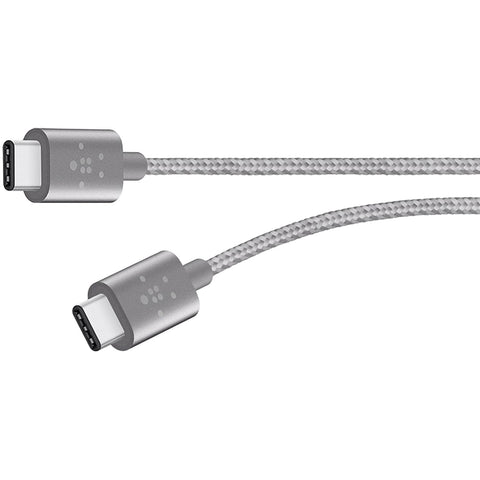 Wholesale-MIXIT F2CU041BT06 Metallic USB-C to USB-C Charge Cable (USB Type-C) - 6 Inches-Cables-Electro Vision Inc
