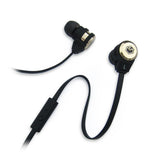 Wholesale-MQbix MQET38 AeroFones Platinum High Performance In-Ear Earphones with Tangle-Free Flat Cable and Mic, Black-Earbuds | Headphone-Electro Vision Inc