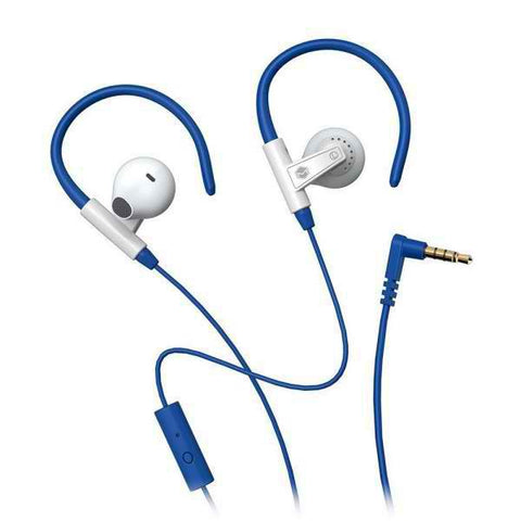 Wholesale-MQbix MQET46WHT Earhook Earphones AeroFones Sports Earhook Earphones with Mic, White-Earbuds | Headphone-Electro Vision Inc