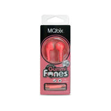 Wholesale-MQbix MQGF21PNK Flexible Gel Type Earphones with Mic, Pink-Earbuds | Headphone-Electro Vision Inc