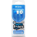 Wholesale-MQbix MQGF22NYK Flexible Gel Type Earphones with Mic, Orange and Blue-Earbuds | Headphone-Electro Vision Inc
