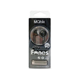 Wholesale-MQbix MQGT25BLK Flexible Gel Type Earphones with Mic, Black-Earbuds | Headphone-Electro Vision Inc