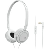 Wholesale-MQbix MQHT360WHT Palette Mini Lightweight Headphones with Built-In Mic, White-Headphones-Electro Vision Inc