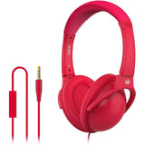 Wholesale-MQbix MQHT450RED High Performance Headphones with Mic - Red-Headphones-Electro Vision Inc