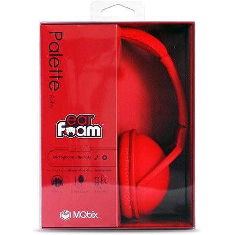 Wholesale-MQbix MQHT450RED High Performance Headphones with Mic - Red-Headphones-Electro Vision Inc