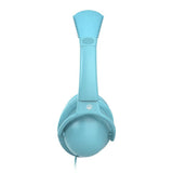 Wholesale-MQbix MQHT560BLU Ear Foam Palette High Performance Headphones with Mic, Turquoise Blue-Headphones-Electro Vision Inc