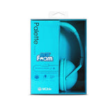 Wholesale-MQbix MQHT560BLU Ear Foam Palette High Performance Headphones with Mic, Turquoise Blue-Headphones-Electro Vision Inc