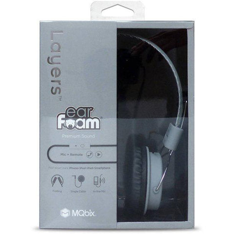 Wholesale-MQbix MQHT570GRY Noise-Canceling Over-Ear Headphones, Gray-Headphones-Electro Vision Inc