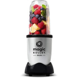 Wholesale-Magic Bullet Mini Blender, 7 Piece Set, 200 Watt with Cross Blade, Silver-Food Mixers & Blenders-Electro Vision Inc