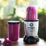Wholesale-Magic Bullet Mini Blender, 7 Piece Set, 200 Watt with Cross Blade, Silver-Food Mixers & Blenders-Electro Vision Inc