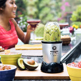 Wholesale-Magic Bullet Mini Blender, 7 Piece Set, 200 Watt with Cross Blade, Silver-Food Mixers & Blenders-Electro Vision Inc