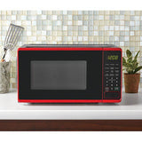 Wholesale-Mainstays 0.7 Cu ft Capacity Countertop Microwave Oven, Red-Microwave Ovens-Electro Vision Inc