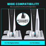 Wholesale-NexiGo PS5Stand PS5 Accessories Stand with Cooling Station - Dual Controllers Charger, Extra USB Ports, 3 Levels Adjustable Fans Speed, 11 Game Rack Organizer-Game Controller Accessories-Electro Vision Inc