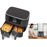 Wholesale-Ninja DZ100-RB Foodi 4-in-1, 8-qt., 2-Basket Air Fryer with DualZone Technology (REFURBISHED)-Air Fryer-Electro Vision Inc
