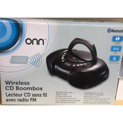 Wholesale-ONN 1832A BOOMBOX CD BLUEOOTH FM RADIO-Boombox-Electro Vision Inc