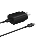 Wholesale-Original Samsung EP-TA800XBE Fast Charger 25W W/ Type C 3A Note 10 Series Black Bulk-Power Adapters & Chargers-Electro Vision Inc