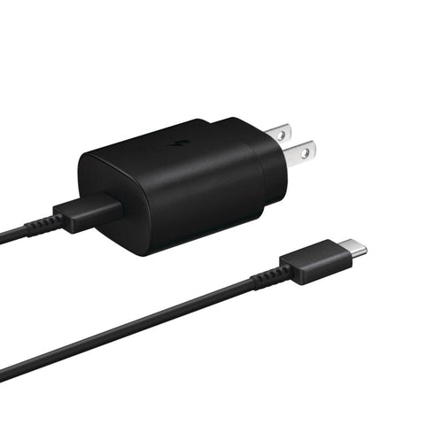 Wholesale-Original Samsung EP-TA800XBE Fast Charger 25W W/ Type C 3A Note 10 Series Black Bulk-Power Adapters & Chargers-Electro Vision Inc
