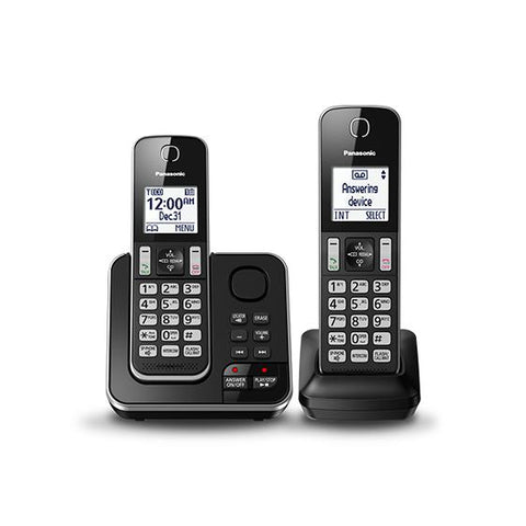 Wholesale-Panasonic KXTGD392-RB Two Handset Phone with Answering Machine-Electro Vision Inc