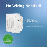 Wholesale-Philips DES2120W/27 Battery Operated Wireless Door Chime-Doorbell-Electro Vision Inc