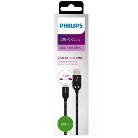 Wholesale-Philips DLC2628 USB-A to USB-C Type Cable-Electro Vision Inc