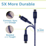 Wholesale-Philips DLC5206UC/37 USB Type C Cable 6 Ft Blue-USB Cable-Electro Vision Inc