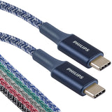 Wholesale-Philips DLC5206UC/37 USB Type C Cable 6 Ft Blue-USB Cable-Electro Vision Inc