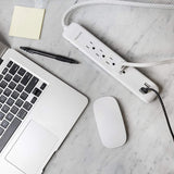 Wholesale-Philips SPC6244WCT1/37 4 Outlet Power Strip Surge Protector - White-Power Strips & Surge Suppressors-Electro Vision Inc