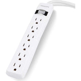 Wholesale-Philips SPP3062WP/37 6 Outlet Surge Protector 2' White - 2 Pack 450J-Power Outlet-Electro Vision Inc