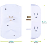 Wholesale-Philips SPS1742WA/37 6 Outlet White 2 pack-Power Outlet-Electro Vision Inc