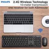 Wholesale-Philips SPT6315 Wireless Keyboard and Mouse Combo-Keyboards-Electro Vision Inc