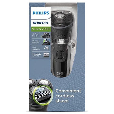 Wholesale-Philips s1211/81 Norelco Shaver 2300, Corded And Rechargeable Cordless Electric Shaver With Pop-Up Trimmer-Electric Shaver-Electro Vision Inc