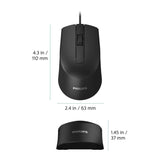 Wholesale-Phillips SPK7104 USB Optical Wired Mouse-Electro Vision Inc