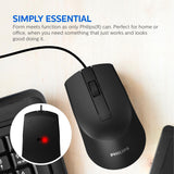 Wholesale-Phillips SPK7104 USB Optical Wired Mouse-Electro Vision Inc