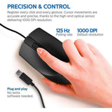 Wholesale-Phillips SPK7104 USB Optical Wired Mouse-Electro Vision Inc