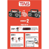 Wholesale-QFX BT41 Bluetooth Speaker Boombox Style-Speakers-Electro Vision Inc