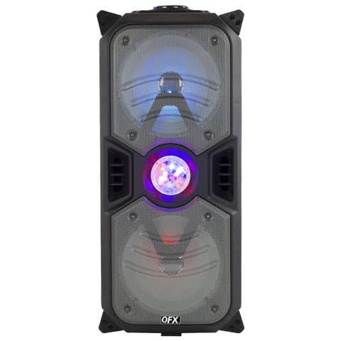 Wholesale-QFX PBX269 - 2x6.5" Rechargeable Party Speaker-Bluetooth Audio-Electro Vision Inc