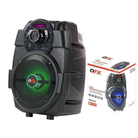 Wholesale-QFX PBX5 6.5” Rechargeable Party Speaker Bluetooth/USB/FM Player-Speaker-Electro Vision Inc